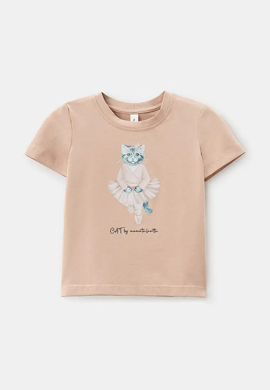 Pink T-shirt BALLET CAT - Funny Cat T-shirt | For Cat Lovers | CAT by maniita lacitta