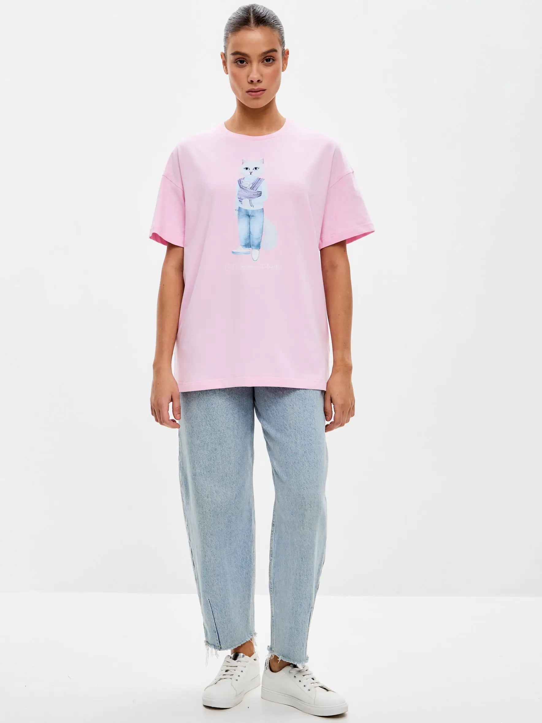 Pink t-shirt mother cat - Funny Cat T-shirt | For Cat Lovers | CAT by maniita lacitta