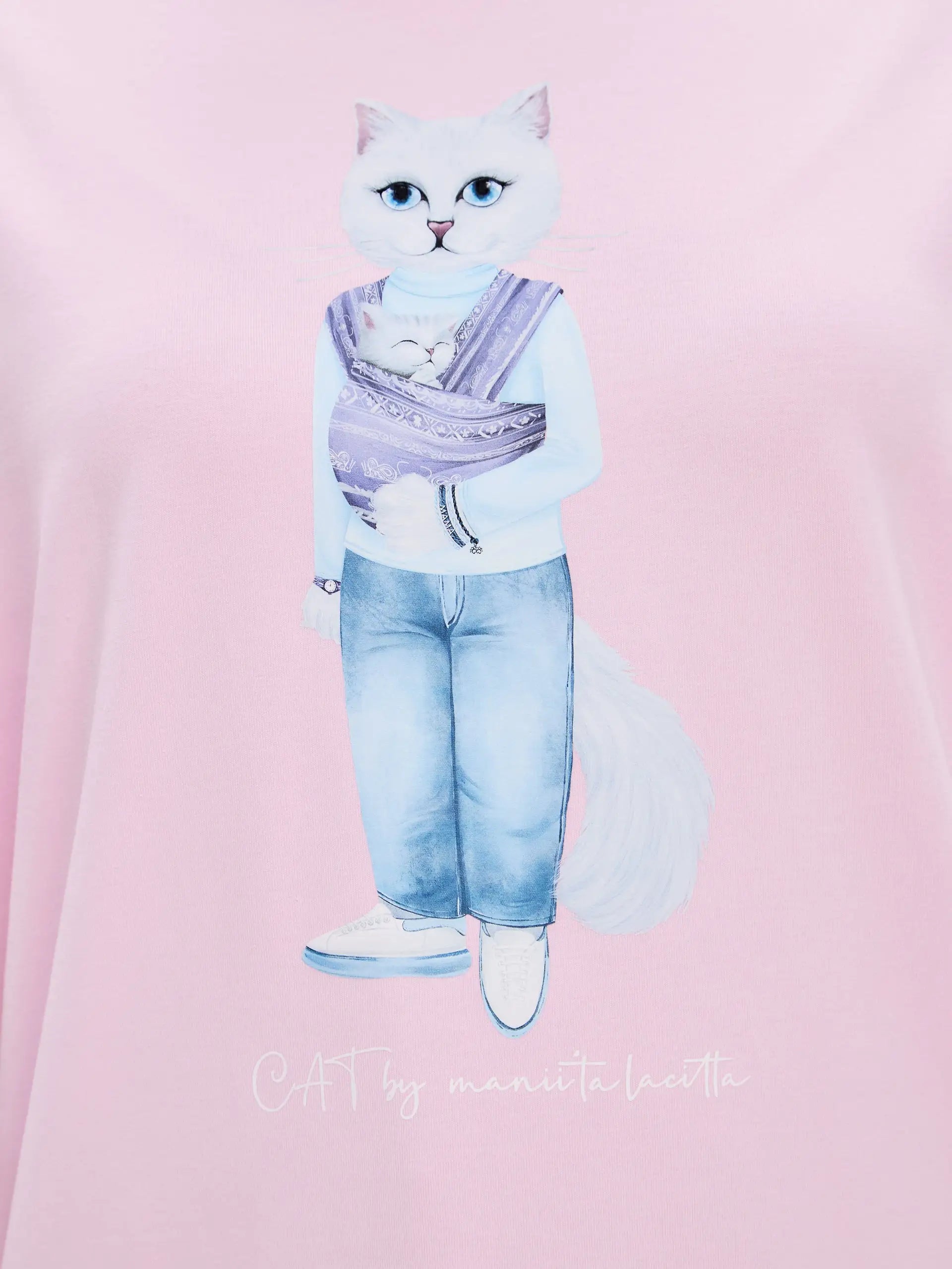 Pink t-shirt mother cat - Funny Cat T-shirt | For Cat Lovers | CAT by maniita lacitta