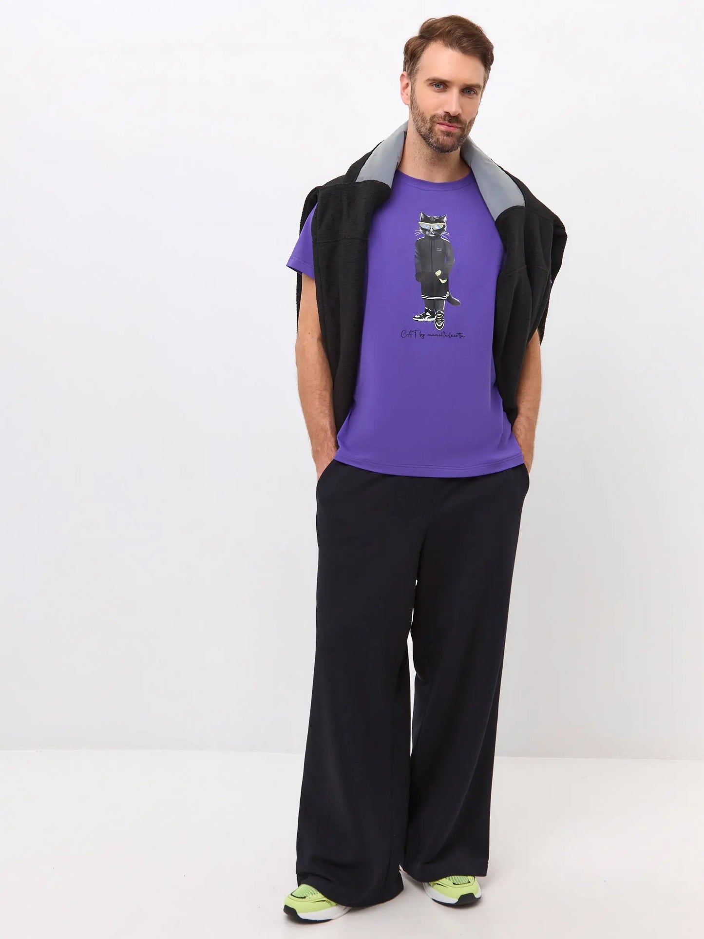 Purple t-shirt sport cat - Funny Cat T-shirt | For Cat Lovers | CAT by maniita lacitta