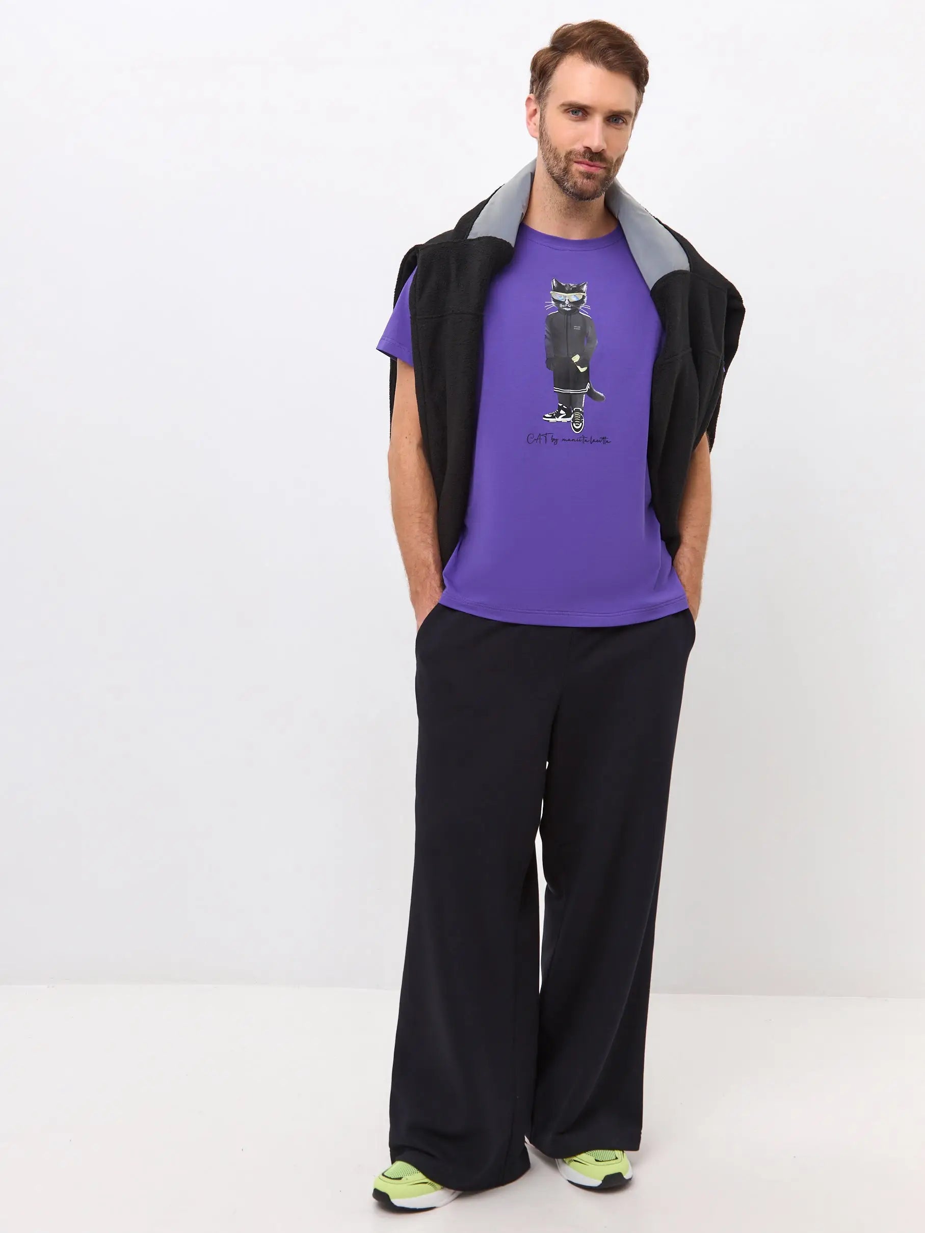 Purple t-shirt sport cat - Funny Cat T-shirt | For Cat Lovers | CAT by maniita lacitta