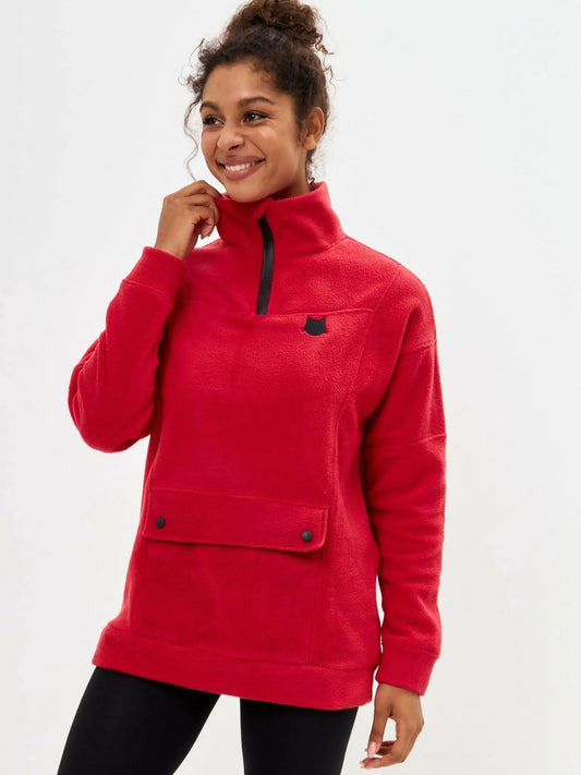 Red Fleece sweatshirt CATFLEES - Funny Cat Fleece (recycled) | For Cat Lovers | CAT by maniita lacitta