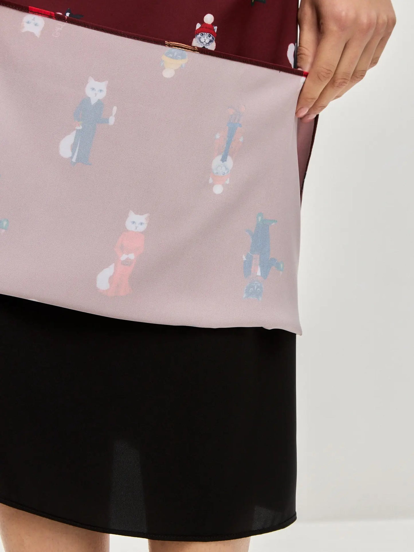 Red silk loungewear - Funny Cat Loungewear | For Cat Lovers | CAT by maniita lacitta