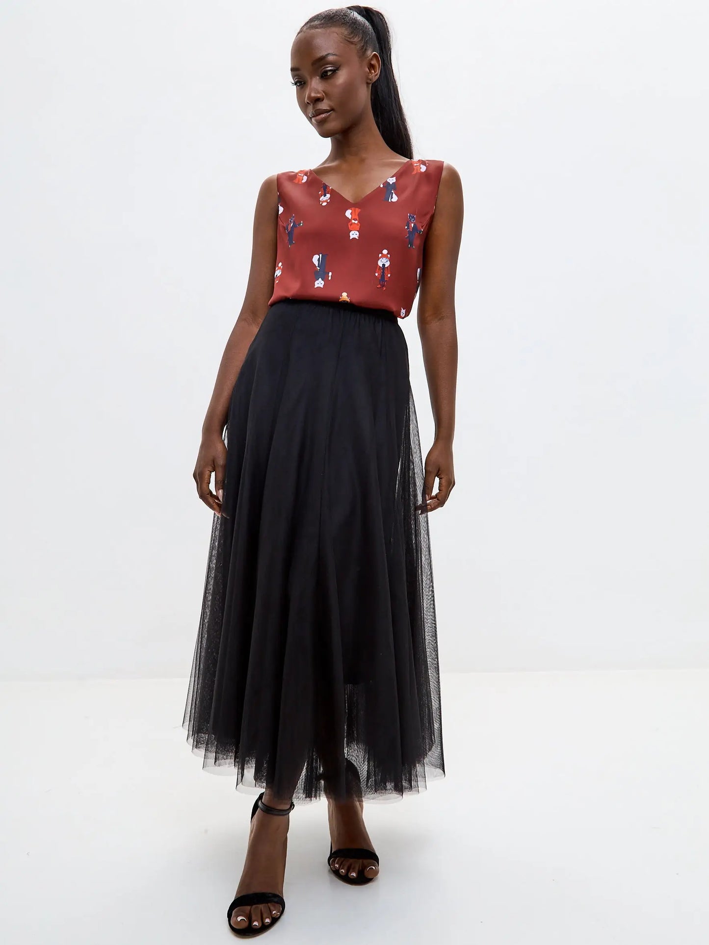 Red silk top cat - Funny Cat Silk top | For Cat Lovers | CAT by maniita lacitta