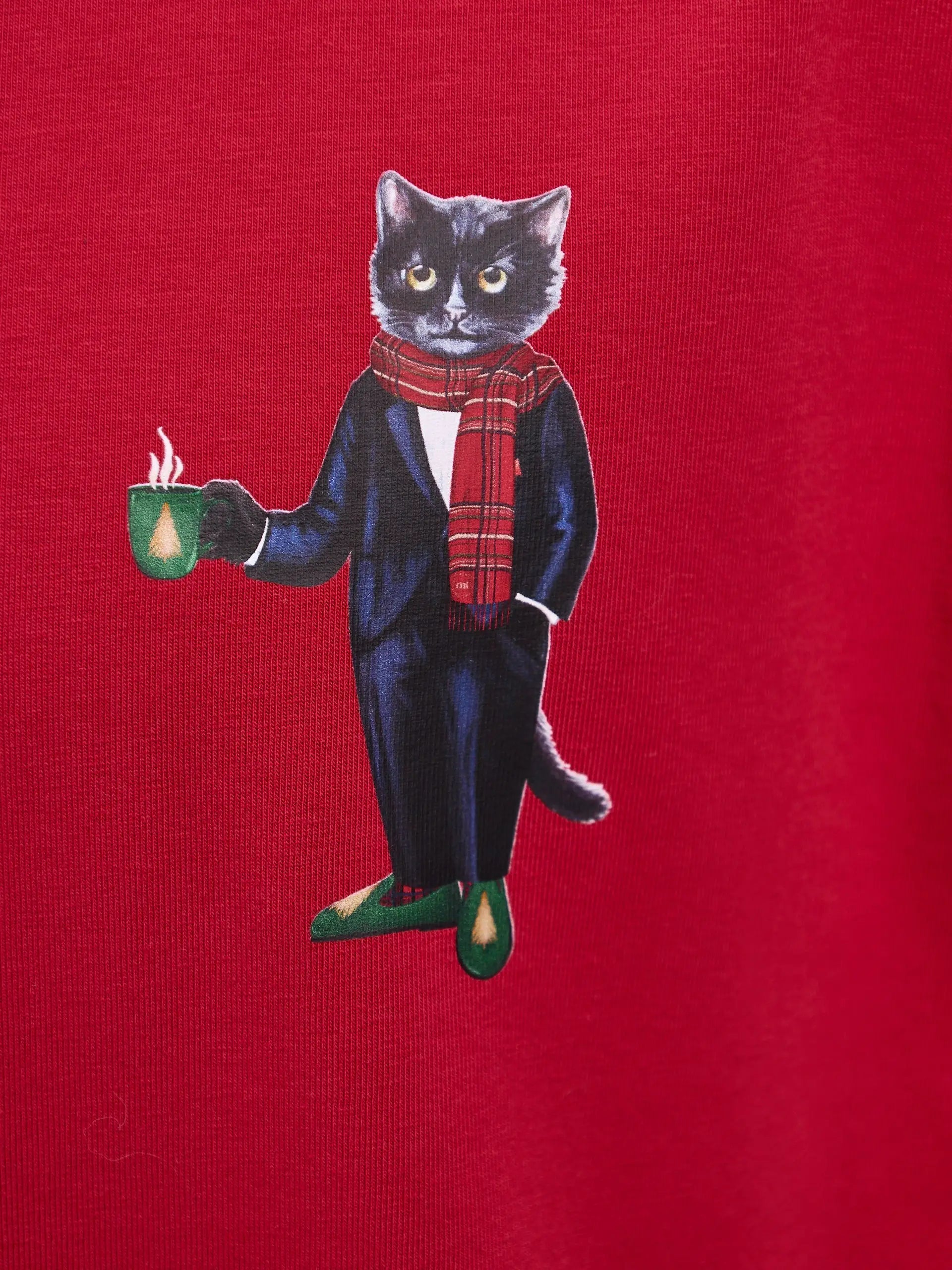 Red t-shirt new year cat - Funny Cat T-shirt | For Cat Lovers | CAT by maniita lacitta