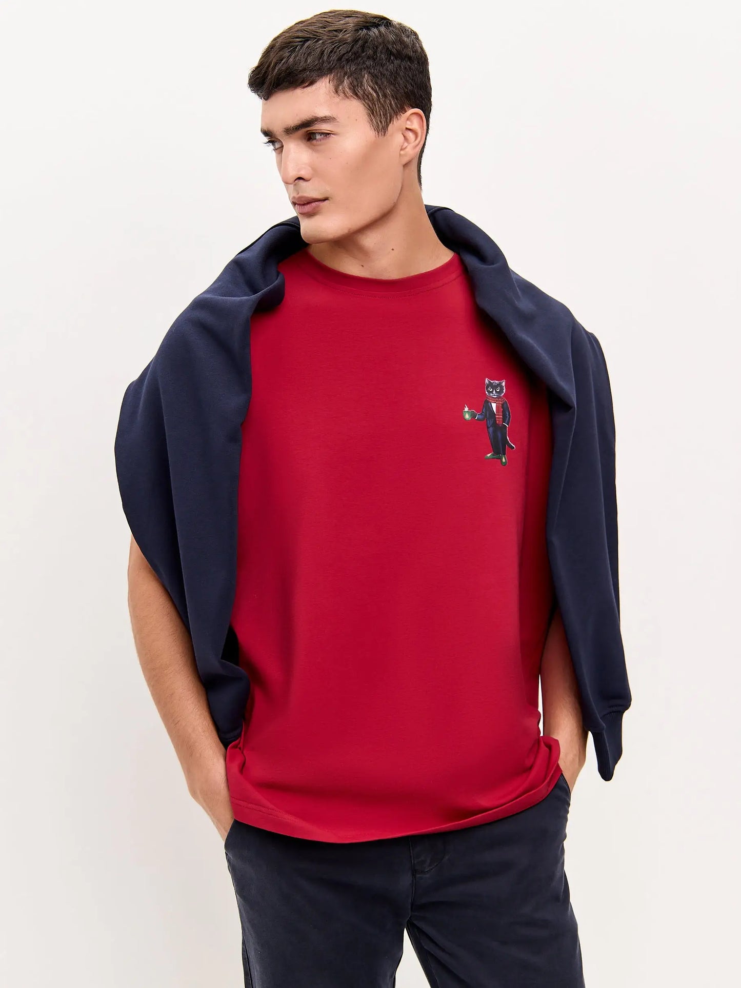 Red t-shirt new year cat - Funny Cat T-shirt | For Cat Lovers | CAT by maniita lacitta