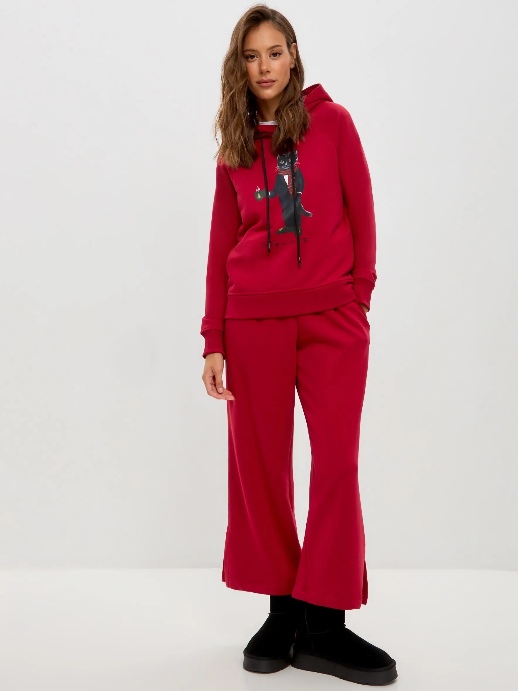 Red women’s culottes - Funny Cat Bottom | For Cat Lovers | CAT by maniita lacitta