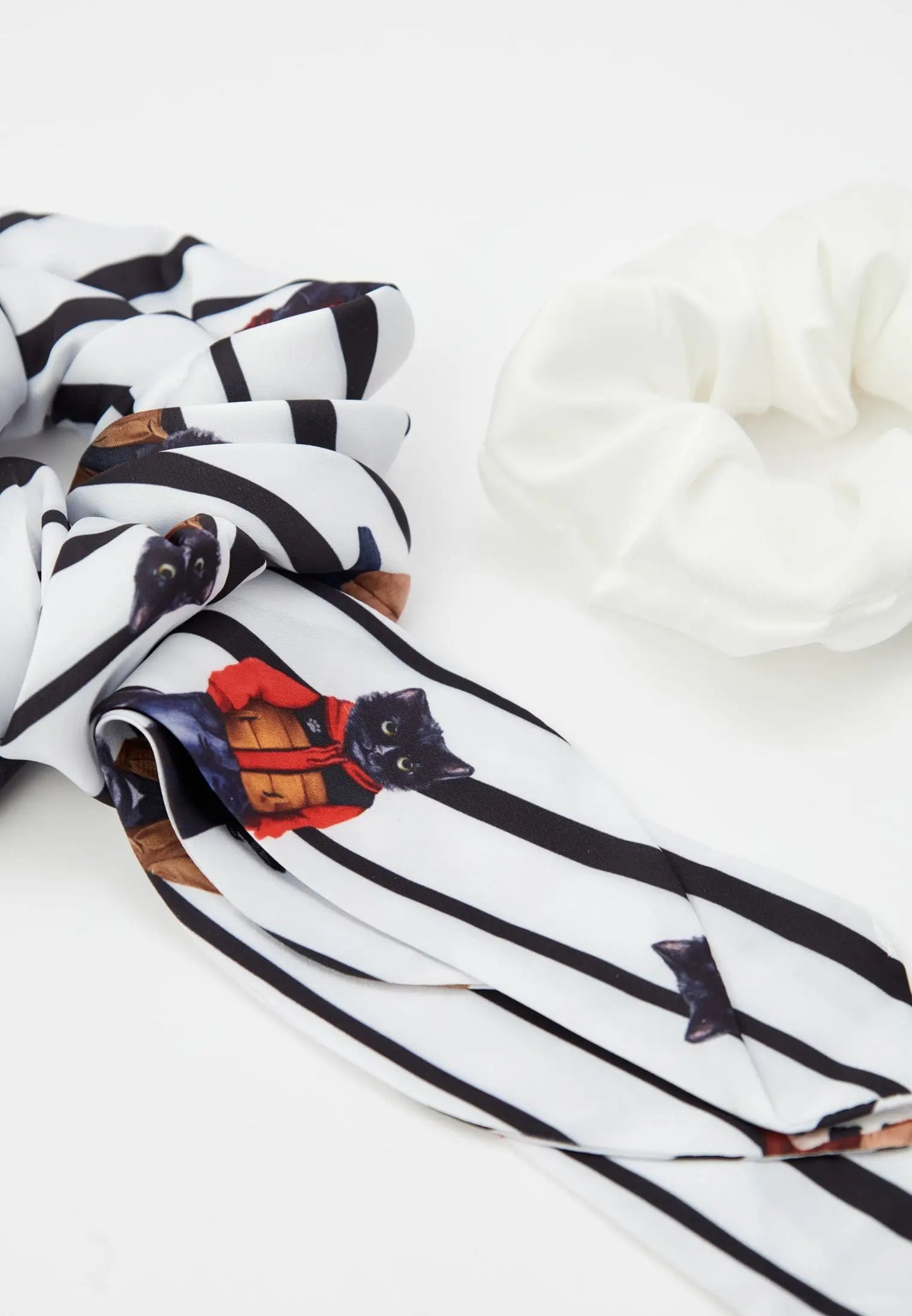 Set of 2 silk scrunchies - Funny Cat | For Cat Lovers | CAT by maniita lacitta
