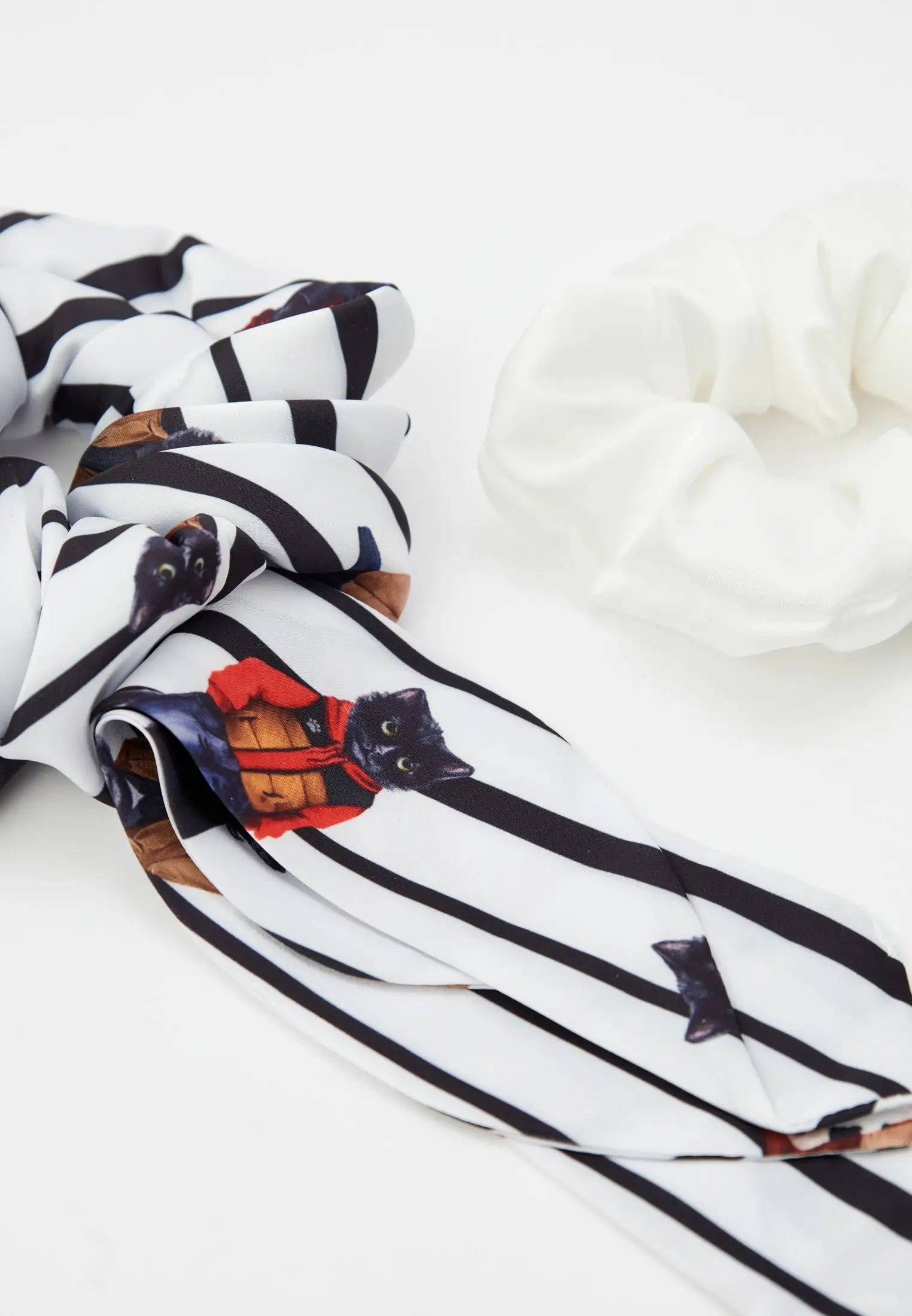 Set of 2 silk scrunchies - Funny Cat | For Cat Lovers | CAT by maniita lacitta