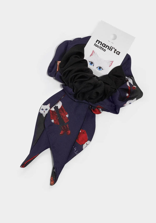 Set of 2 silk scrunchies - Funny Cat | For Cat Lovers | CAT by maniita lacitta