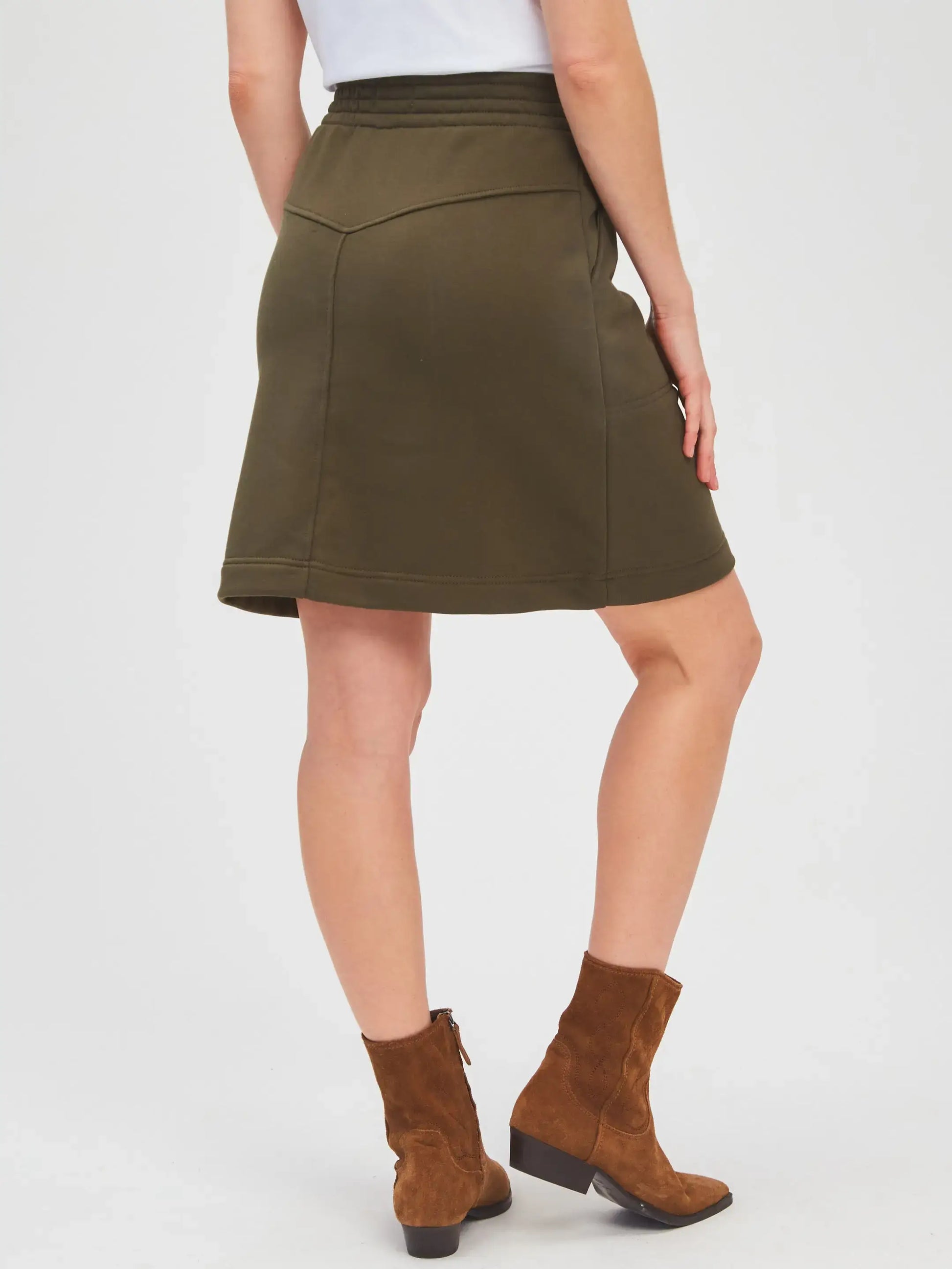 Set: women’s sports chic suit with skirt olive with a cat print - Funny Cat | For Cat Lovers | CAT by maniita lacitta