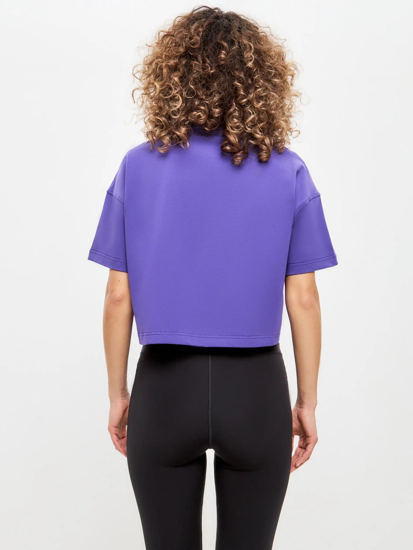 Sport set: leggins and purple short oversized t-shirt with cat - Funny Cat | For Cat Lovers | CAT by maniita lacitta