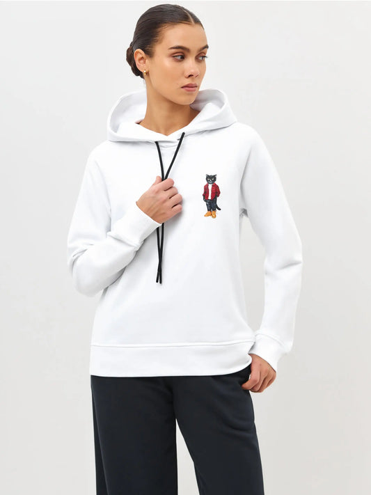 White hoodie country cat - Funny Cat Hoodie & sweatshirt | For Cat Lovers | CAT by maniita
