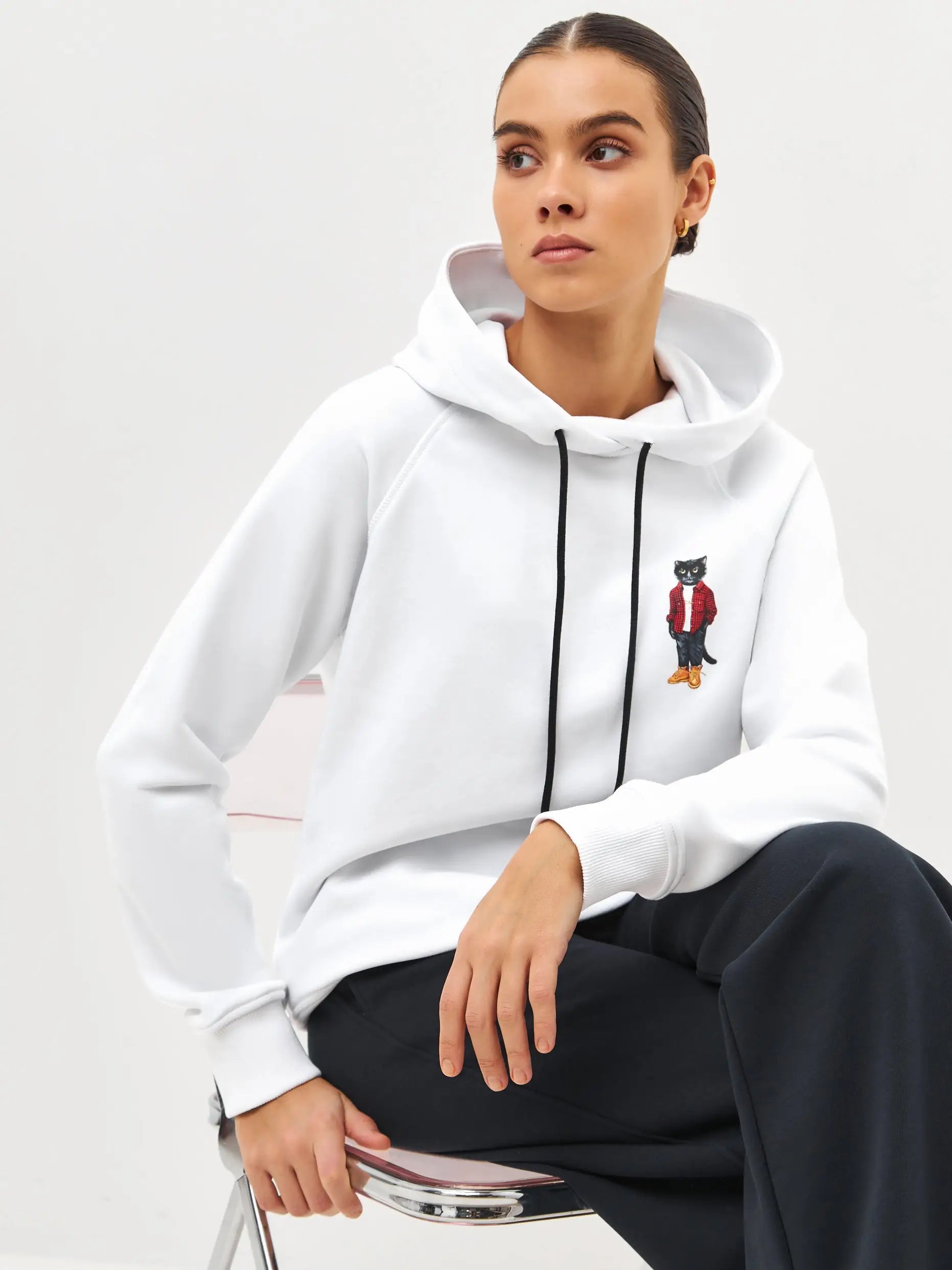 White hoodie country cat - Funny Cat Hoodie & sweatshirt | For Cat Lovers | CAT by maniita