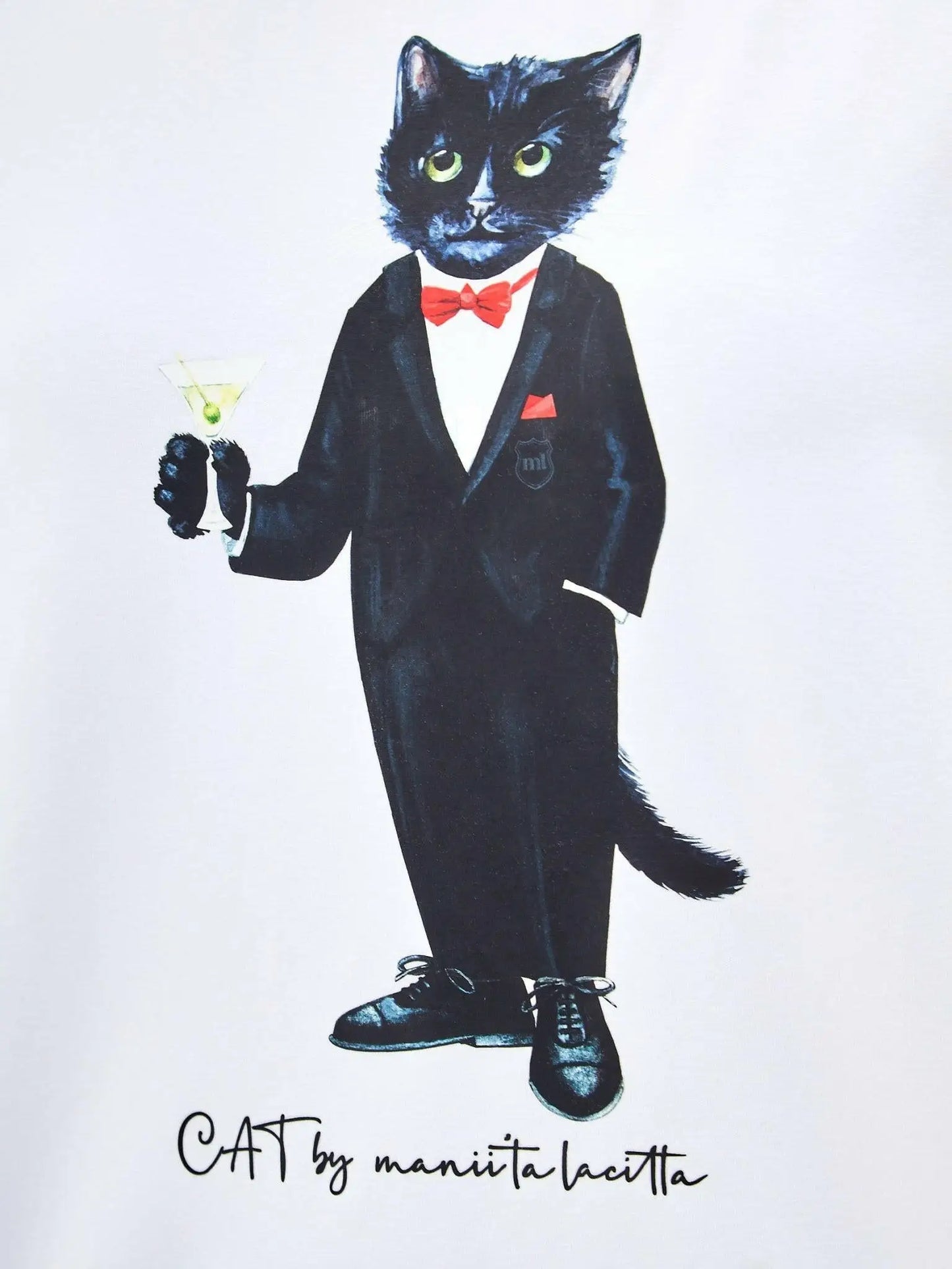 White t-shirt dandy cat - Funny Cat T-shirt | For Cat Lovers | CAT by maniita lacitta