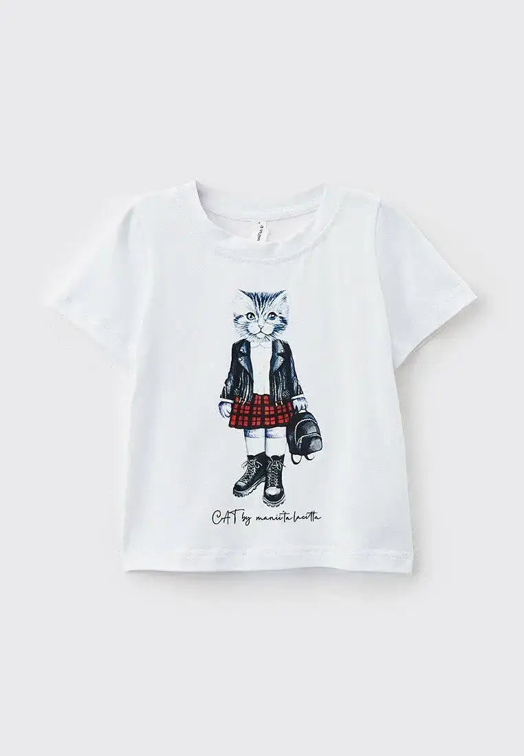 White t-shirt kitty - Funny Cat T-shirt | For Cat Lovers | CAT by maniita lacitta
