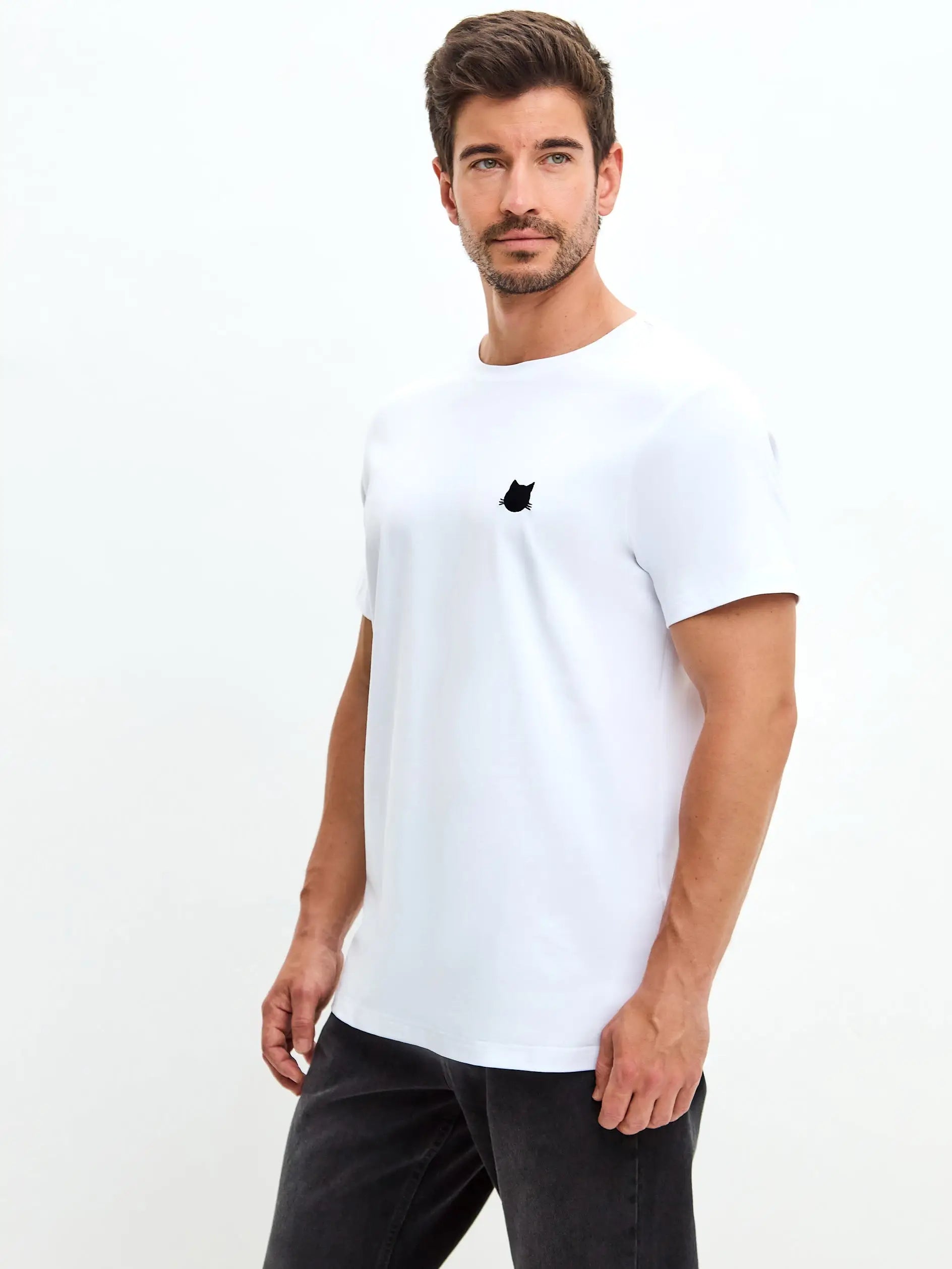 White t-shirt logo cat - Funny Cat T-shirt | For Cat Lovers | CAT by maniita lacitta
