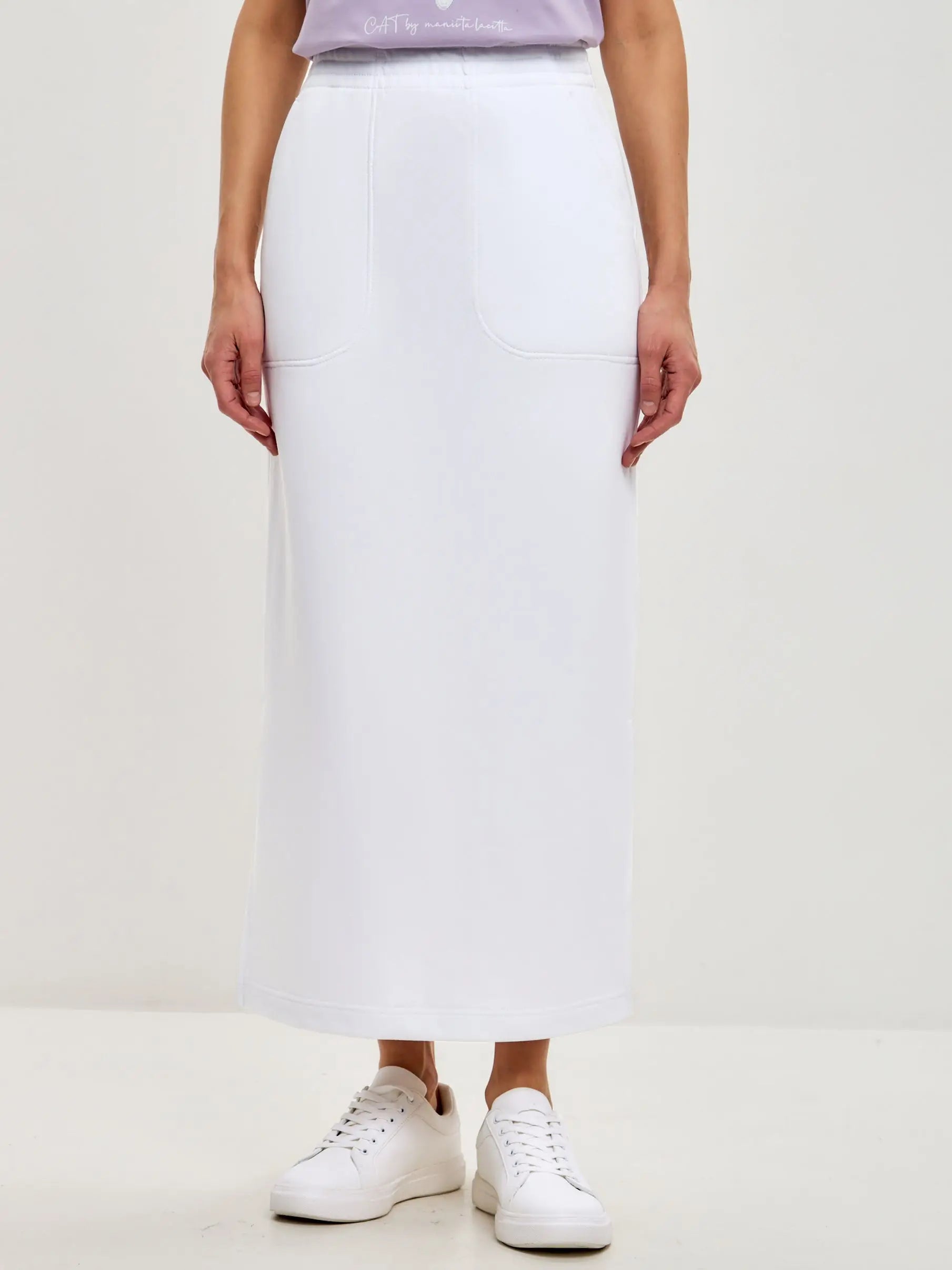 White women’s skirt - Funny Cat Bottom | For Cat Lovers | CAT by maniita lacitta