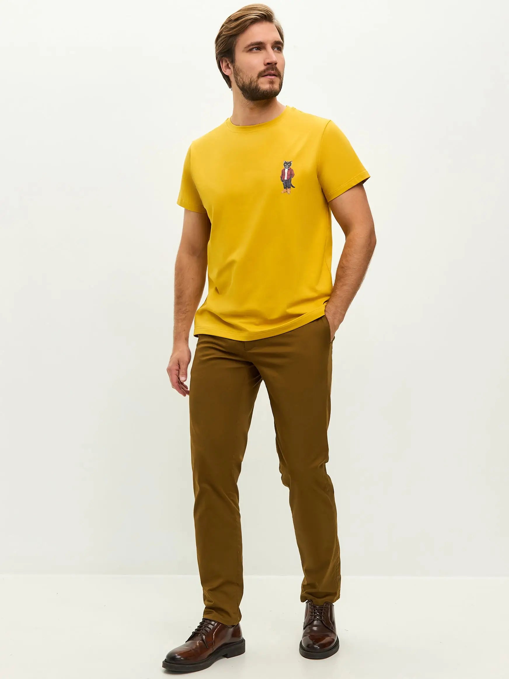 Yellow t-shirt country cat - Funny Cat T-shirt | For Cat Lovers | CAT by maniita lacitta