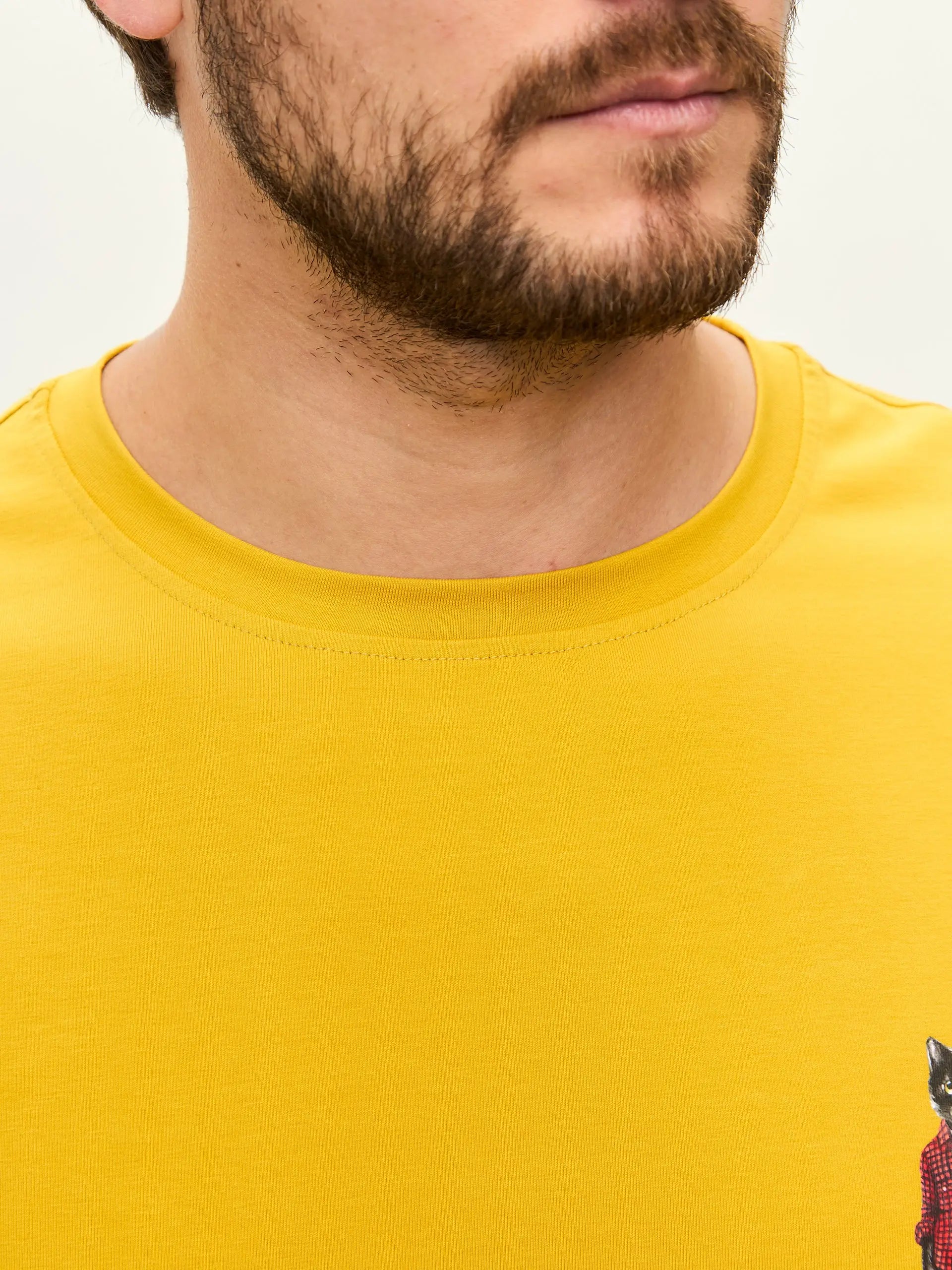 Yellow t-shirt country cat - Funny Cat T-shirt | For Cat Lovers | CAT by maniita lacitta